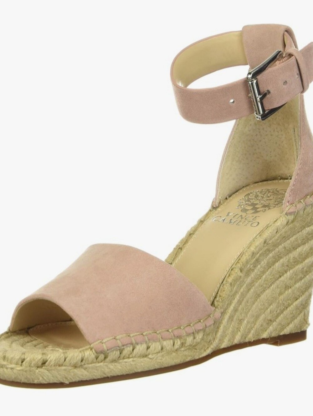Espadrilles Wedge Taupe Nubuck Leather Vince Camuto Leera Size 9M